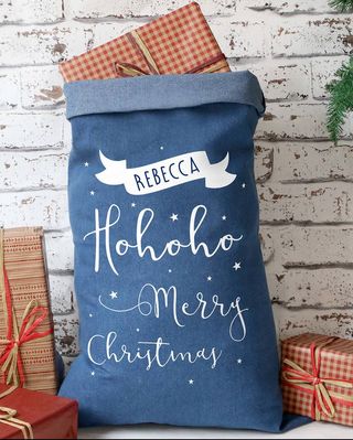 Prispôsobená vianočná rifľová taška