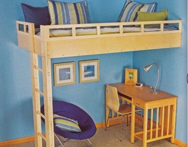 ideje za vgradnjo v mansardno posteljo