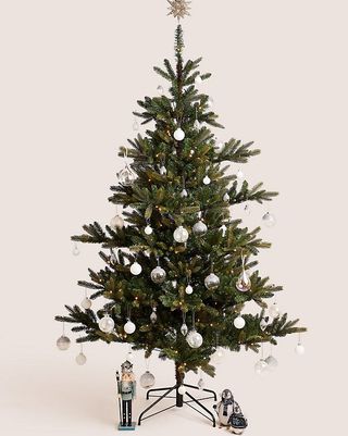 7 stôp rozsvietený ušľachtilý vianočný stromček