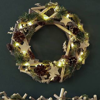 Starry Night LED Wreath de Crăciun
