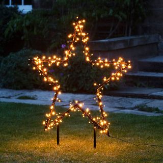 Lumina de grădină stea de Crăciun