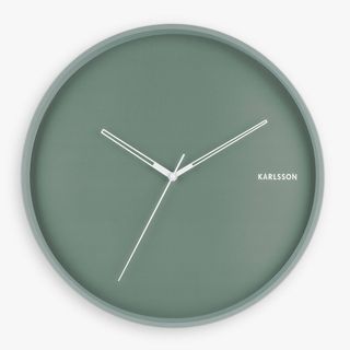 Kovové nástenné hodiny Karlsson Hue Silent Sweep, 40 cm, zelené