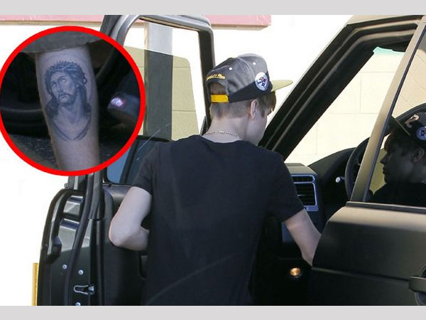 Justin Bieber Jesus Tattoo