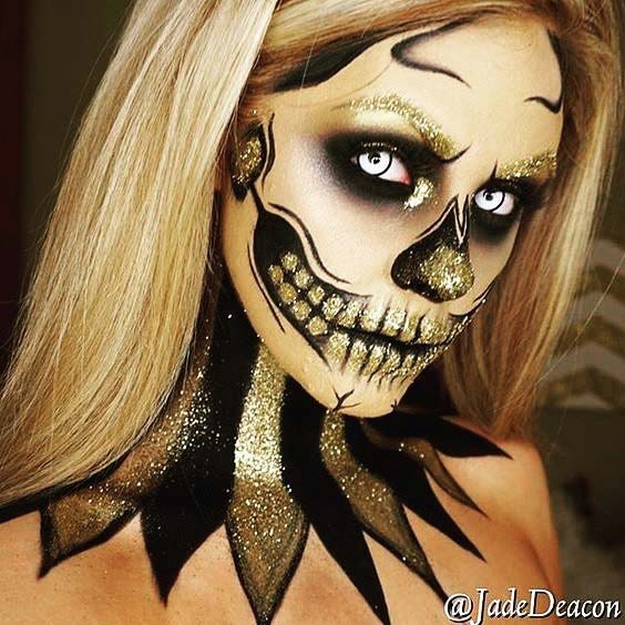Glitter Skeleton for Skeleton Makeup Ideje za noč čarovnic