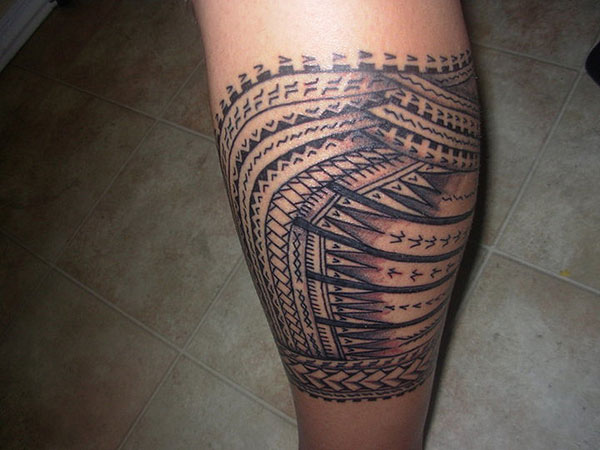 Samoanské tetovanie nôh