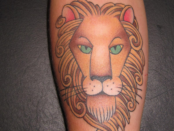 Štylizované tetovanie Lev