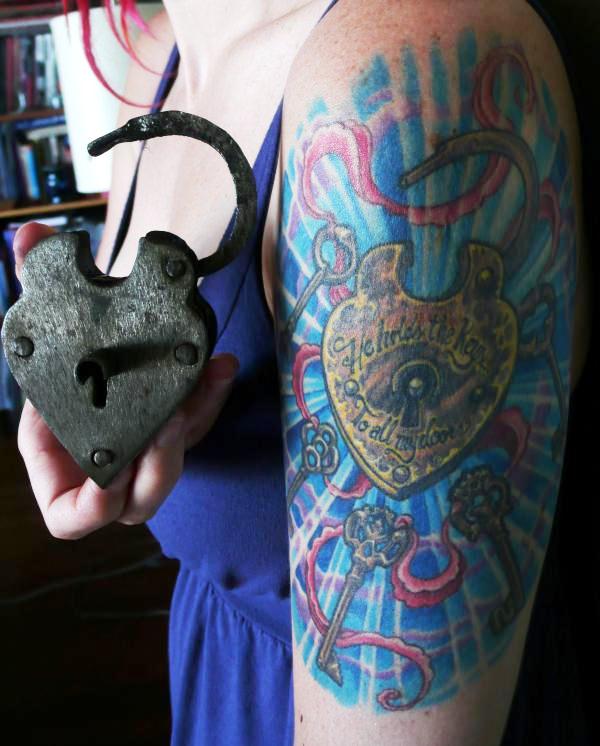 Wow Lock Key Tattoo