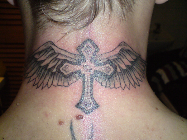 Angel Cross Tattoo