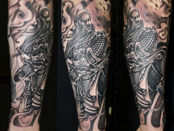Čínske tetovanie bojovníka