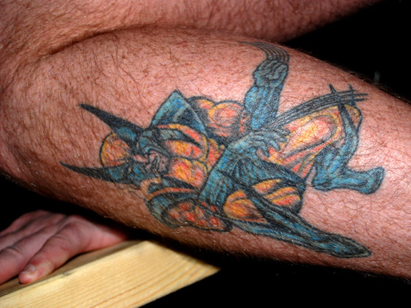 Farebné tetovanie bojovníka