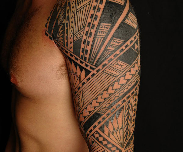 Samoanski polinezijski pol rokav