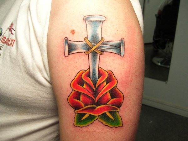 Nôž kríž tradičná ruža