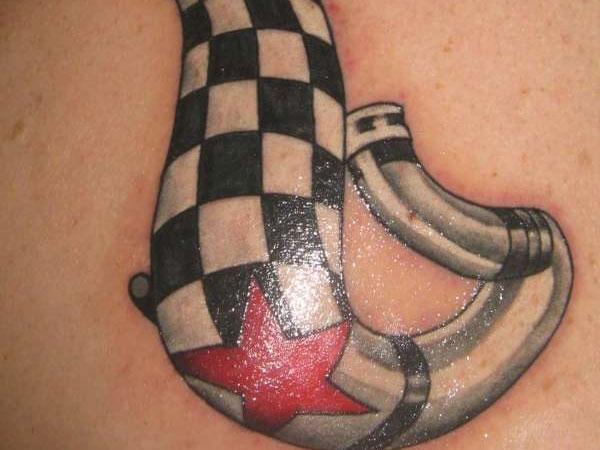 Šachová hviezda Zaujímavý dizajn tetovania