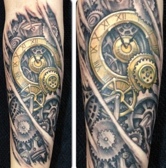 tetovaža z zlato uro