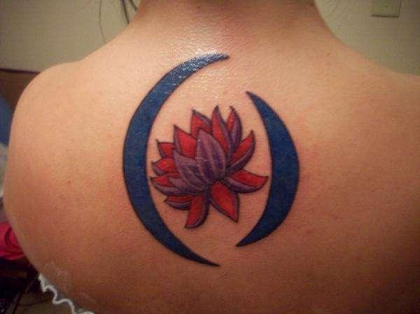 Lotus z modro luno