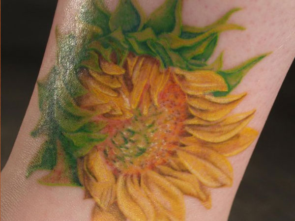 Veterné kvetinové tetovanie