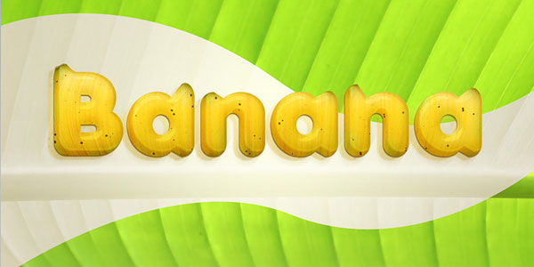 Textový efekt v štýle banánov