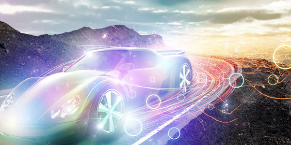 Vo Photoshope vytvorte scénu pre zrýchlenie auta so svetelnými efektmi