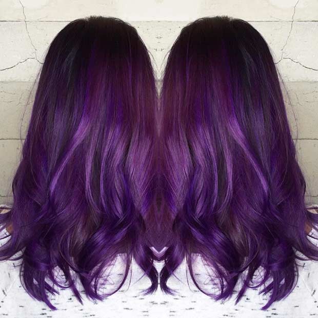 Ideja o vijolični barvi las