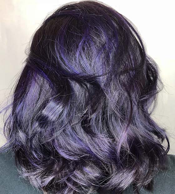 Enostavno nositi vijolične lase