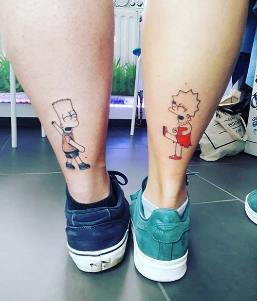 Tetovaže Lise in Bart Simpson