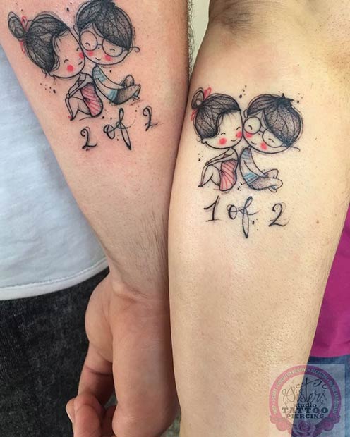 Simpatična tetovaža brata in sestre