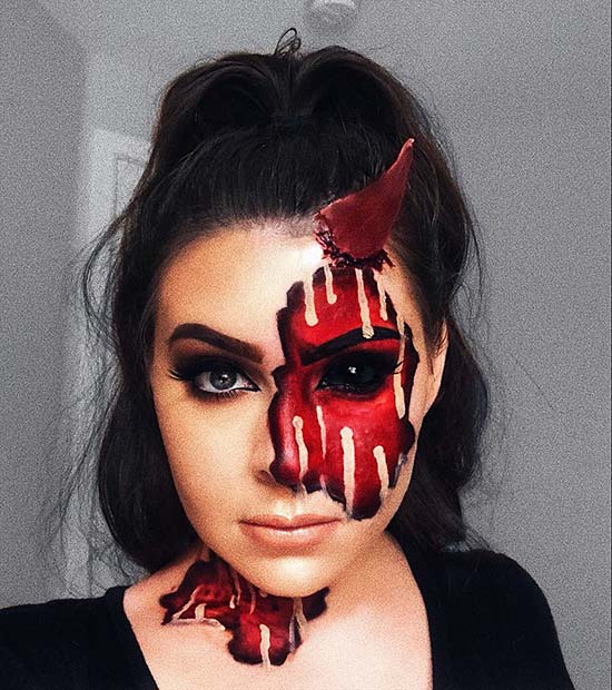 Makeup Illusion Half Devil
