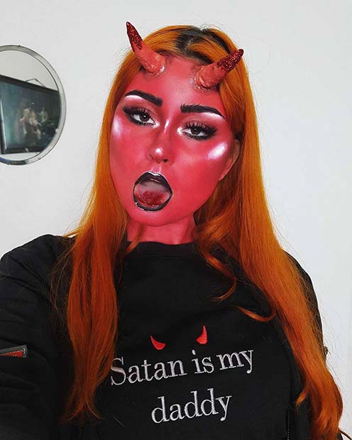 Halloween kostým červeného diabla