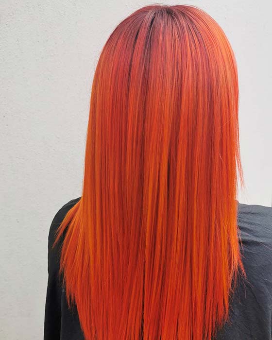 Păr portocaliu îndrăzneț și viu