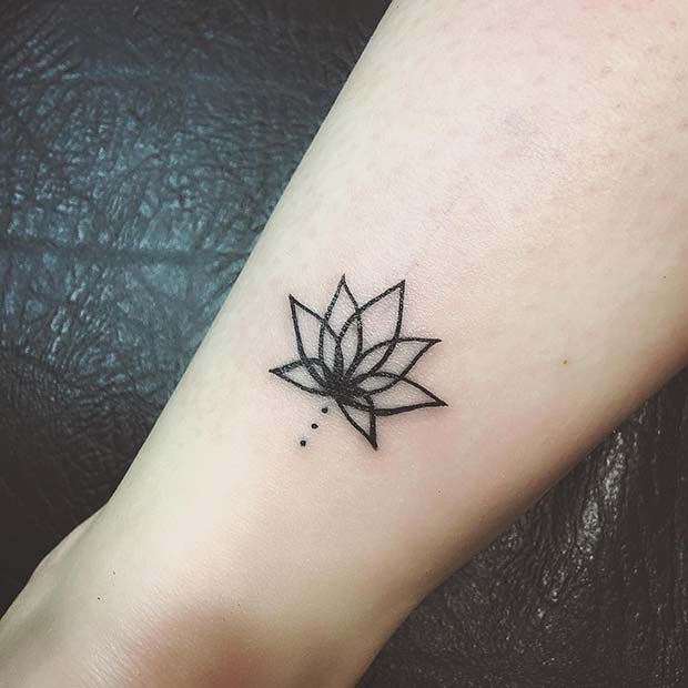 Štýlové lotosové tetovanie