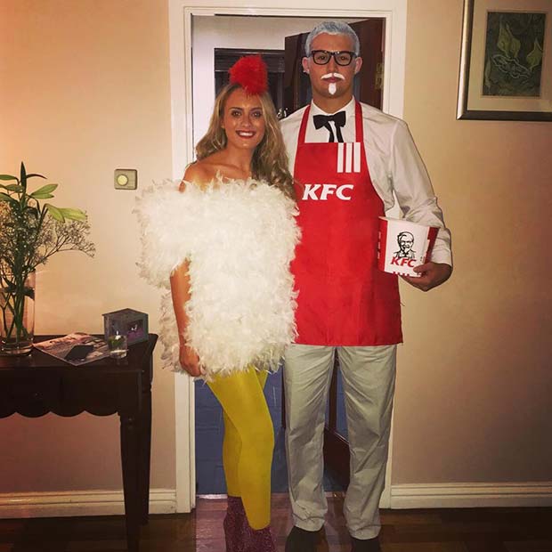 Zábavný kostým inšpirovaný KFC