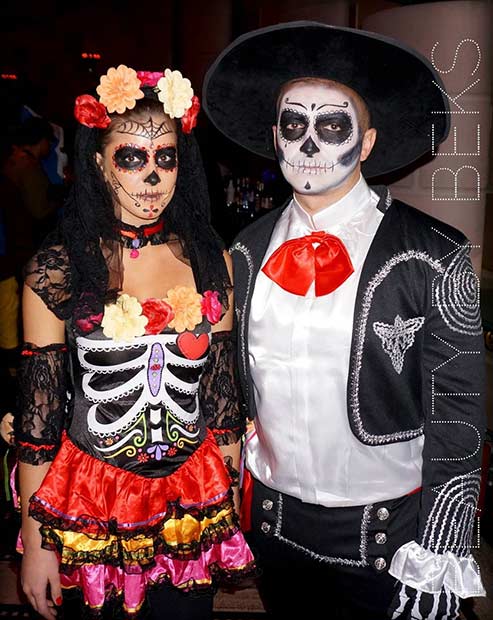 Sugar Skull Couple Costume de Halloween