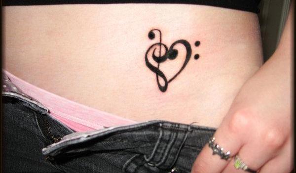 Hudobné tetovanie srdca