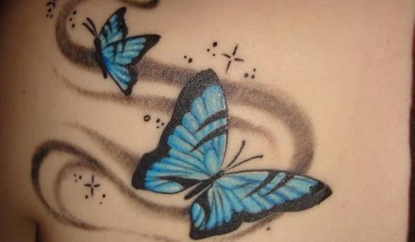 Jednoduché tetovanie motýľa