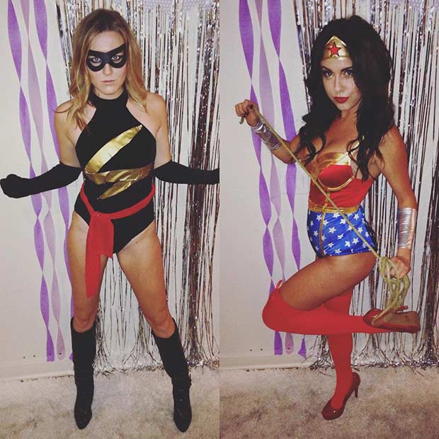 Nápad na kostým Marvel Superwomen BFF Halloween
