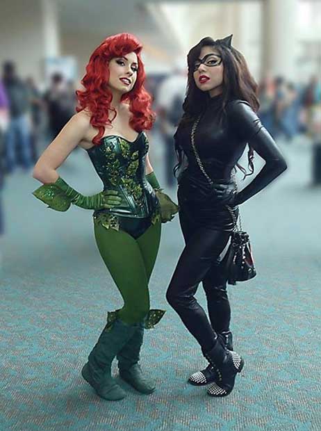 Poison Ivy Catwoman Ideea costumului Halloween BFF