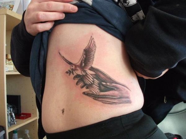 Tetovanie mieru Dove Hands
