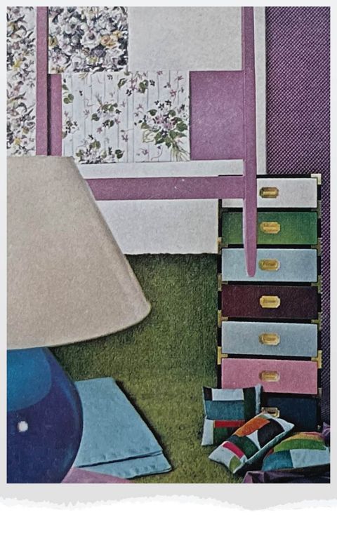 vijolična dekliška soba