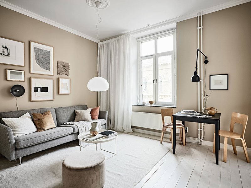 interijer malog stana u skandinavskom stilu
