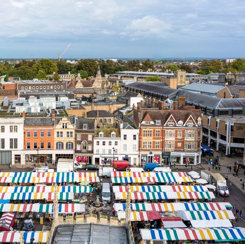 tržni trg v Cambridgeu, Anglija