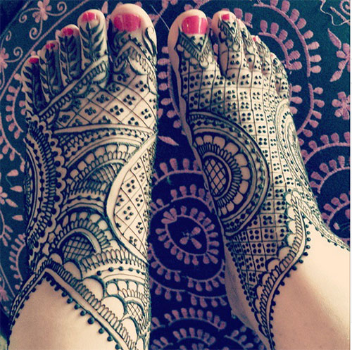 Pike in vzorci stopala Henna
